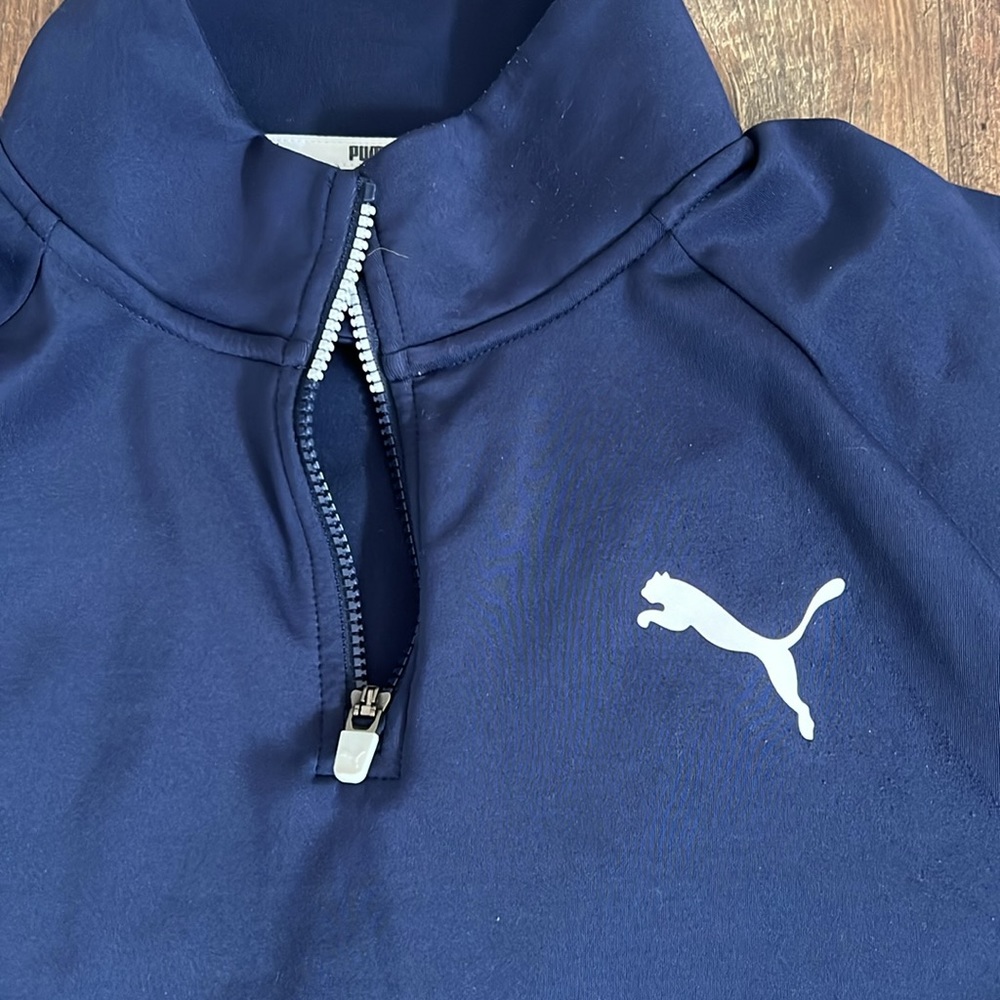 Mens Puma 1/4 Zip Sweater - Picture 2 of 4